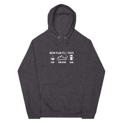 Mein Plan Für Heute - Unisex Premium Organic Hoodie berge xxx yyy zzz Charcoal Melange