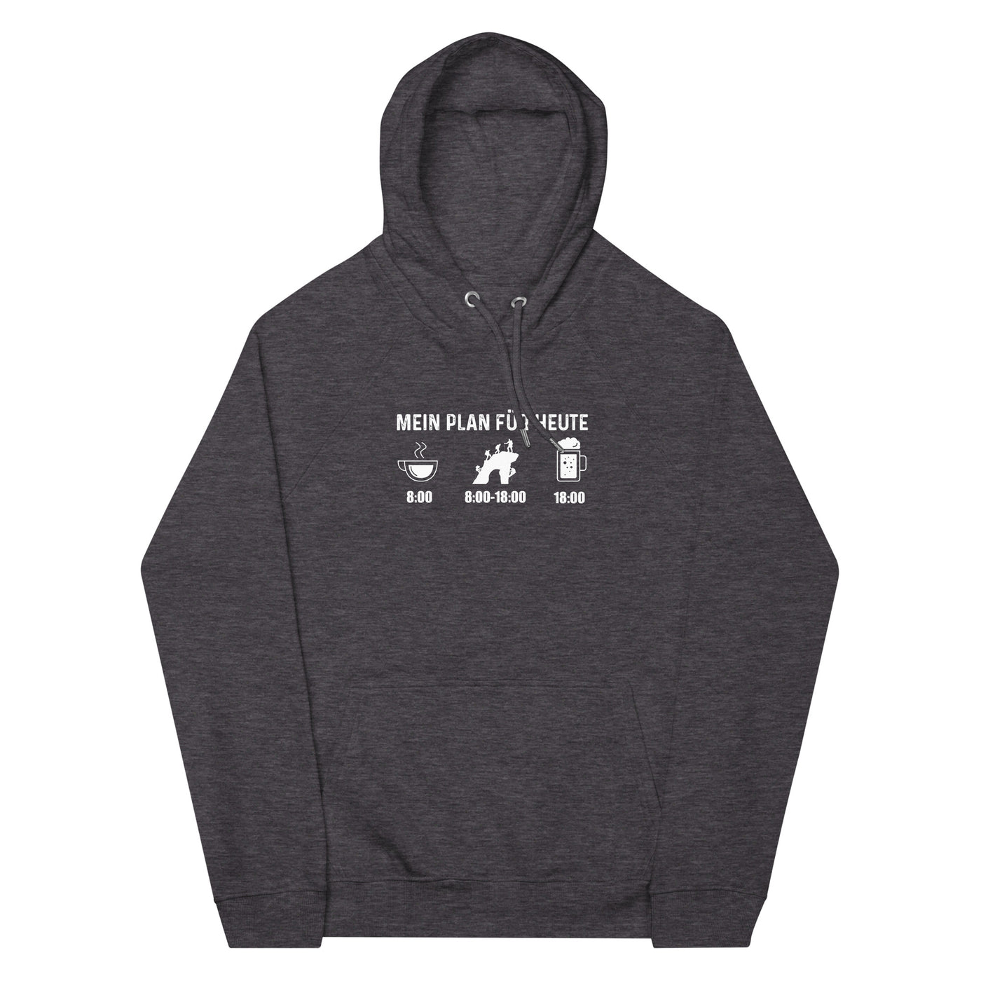 Mein Plan Für Heute - Unisex Premium Organic Hoodie klettern xxx yyy zzz Charcoal Melange