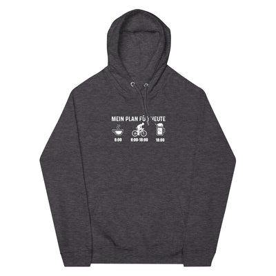 Mein Plan Für Heute 1 - Unisex Premium Organic Hoodie fahrrad xxx yyy zzz Charcoal Melange