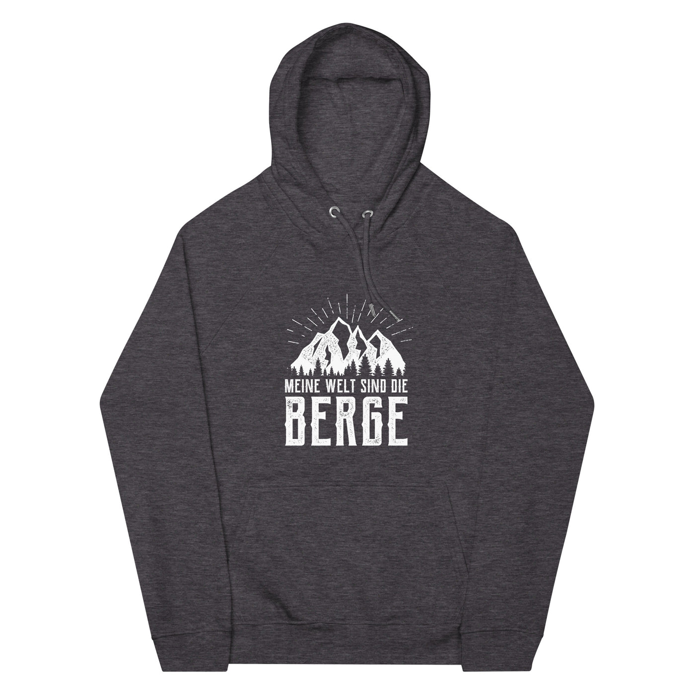 Meine Welt sind die Berge - Unisex Premium Organic Hoodie berge xxx yyy zzz Charcoal Melange