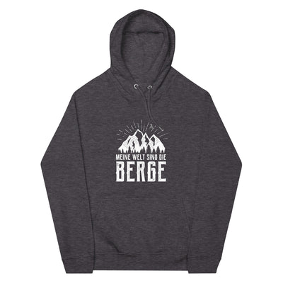 Meine Welt sind die Berge - Unisex Premium Organic Hoodie berge xxx yyy zzz Charcoal Melange