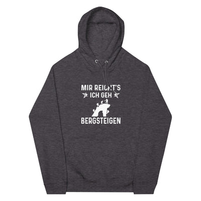 Mir Reicht's Ich Gen Bergsteigen - Unisex Premium Organic Hoodie klettern xxx yyy zzz Charcoal Melange