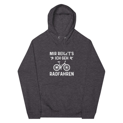 Mir Reicht's Ich Gen Radfahren - Unisex Premium Organic Hoodie fahrrad xxx yyy zzz Charcoal Melange