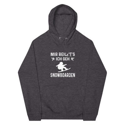 Mir Reicht's Ich Gen Snowboarden - Unisex Premium Organic Hoodie snowboarden xxx yyy zzz Charcoal Melange