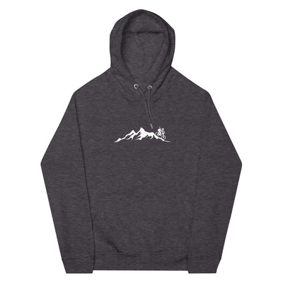 Berge - Mountainbike - (M) - Unisex Premium Organic Hoodie xxx yyy zzz Charcoal Melange