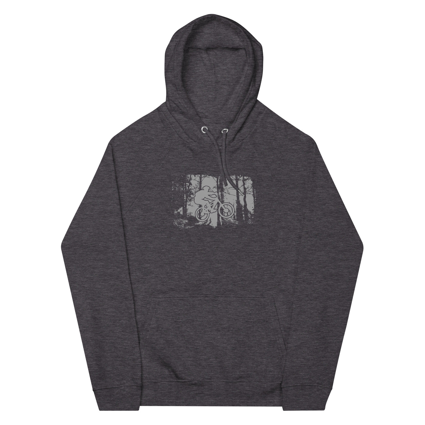 Mountainbiken im Wald - (M) - Unisex Premium Organic Hoodie xxx yyy zzz Charcoal Melange