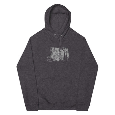 Mountainbiken im Wald - (M) - Unisex Premium Organic Hoodie xxx yyy zzz Charcoal Melange