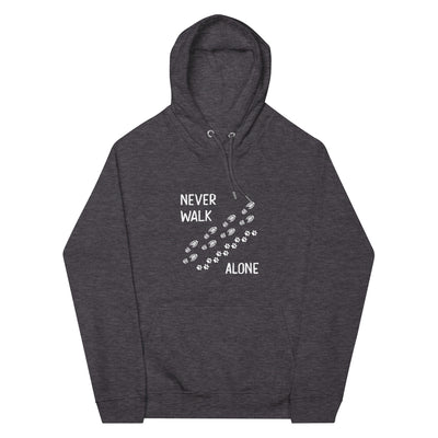 Never walk alone - Unisex Premium Organic Hoodie wandern xxx yyy zzz Charcoal Melange