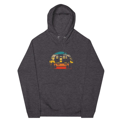 Retro Sonne und Camping - Unisex Premium Organic Hoodie camping xxx yyy zzz Charcoal Melange