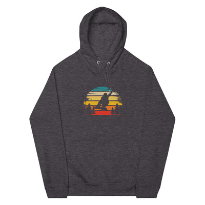 Retro Sonne und Snowboarding - Unisex Premium Organic Hoodie snowboarden xxx yyy zzz Charcoal Melange