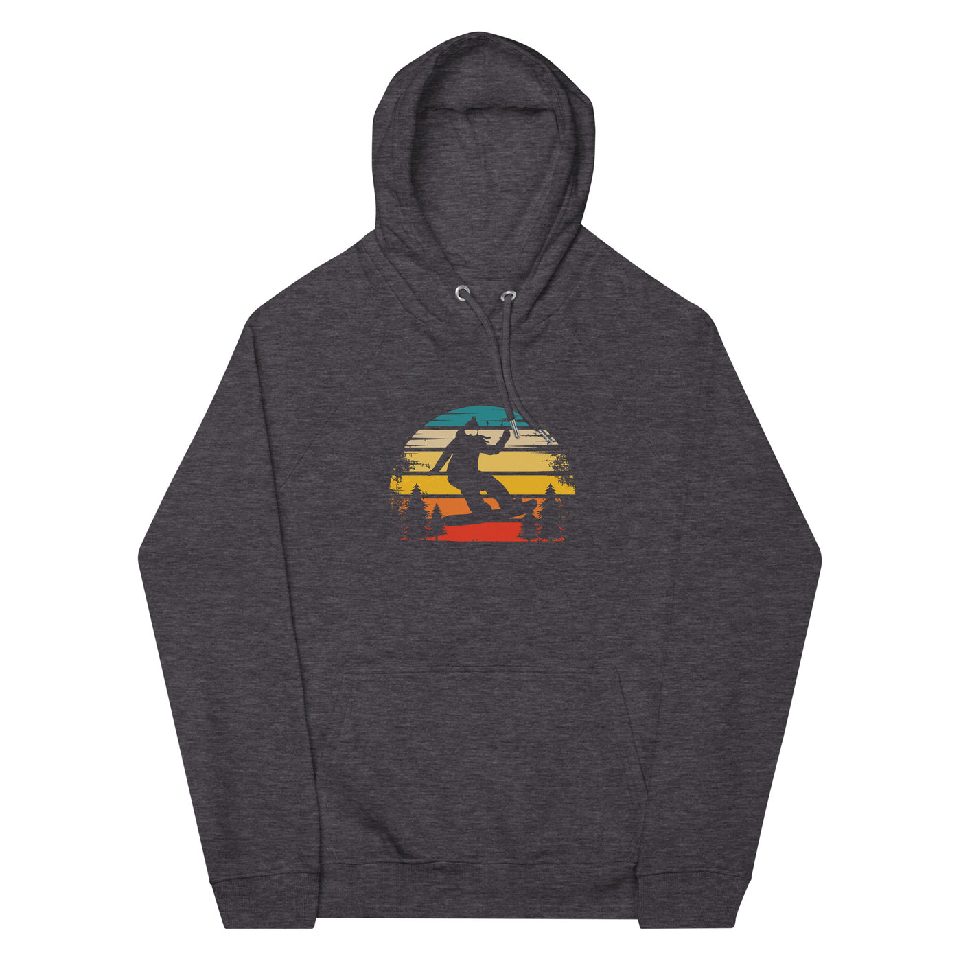 Retro Sonne und Snowboarding - Unisex Premium Organic Hoodie snowboarden xxx yyy zzz Charcoal Melange