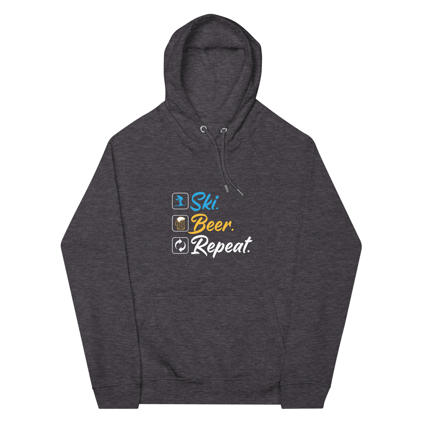 Ski. Bär. Repeat. - (S.K) - Unisex Premium Organic Hoodie klettern xxx yyy zzz Charcoal Melange