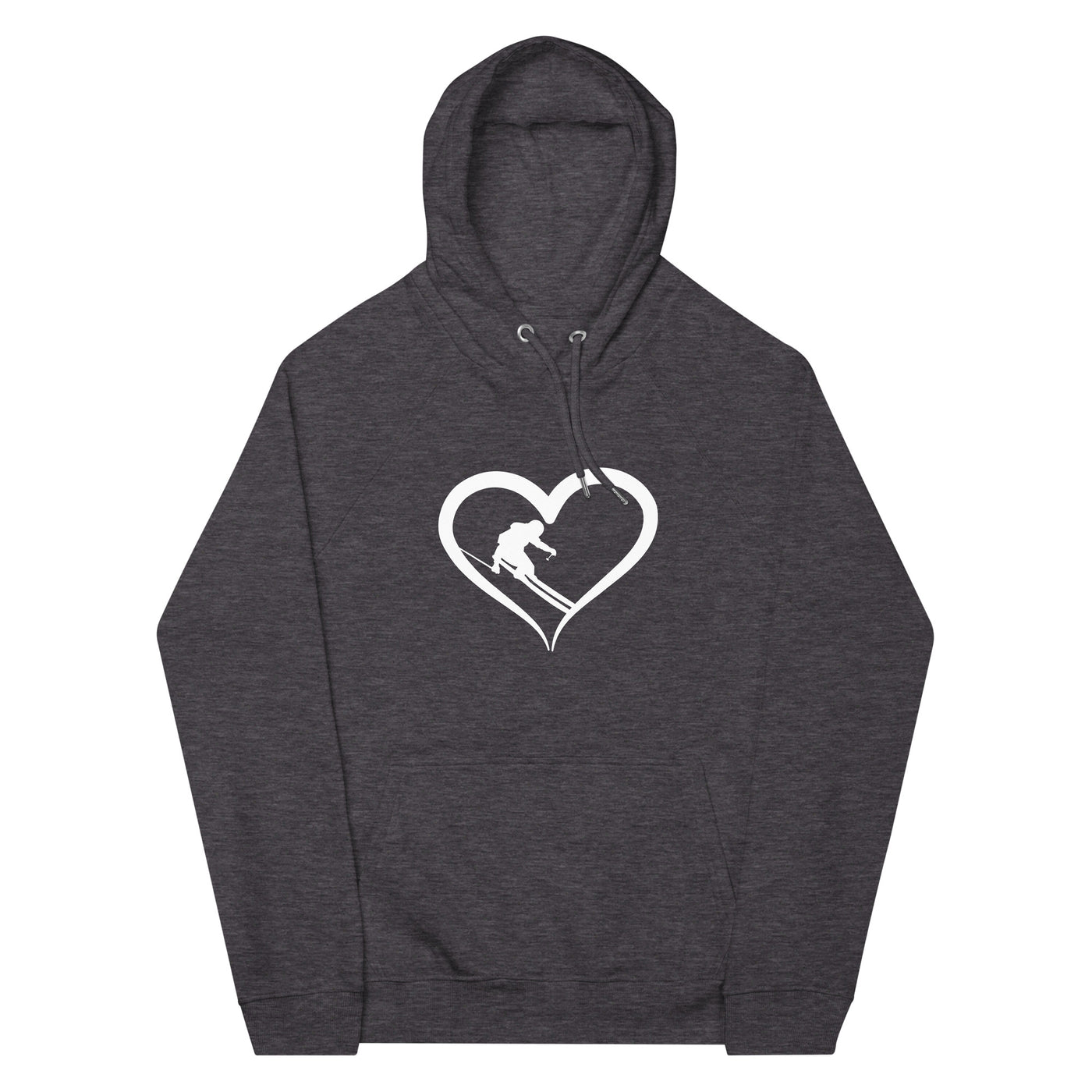 Skifahrer und Herz - Unisex Premium Organic Hoodie klettern ski xxx yyy zzz Charcoal Melange