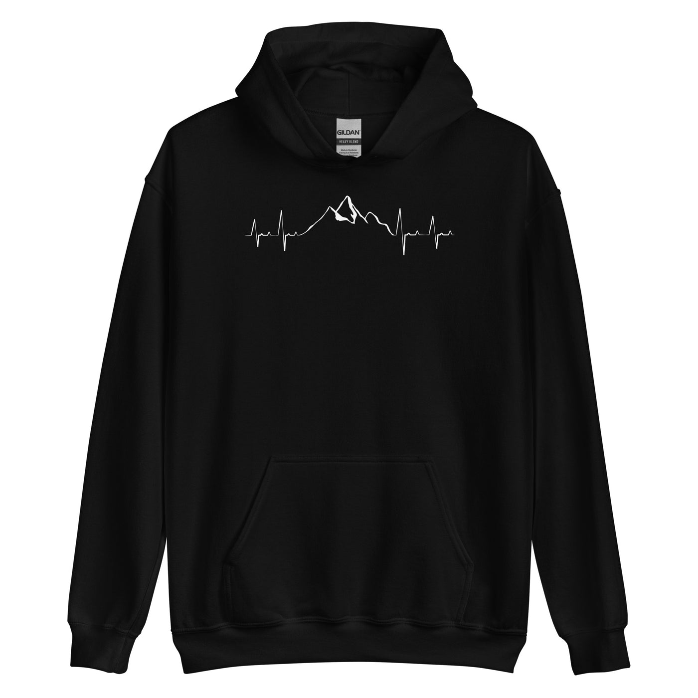 Herzschlag Berge - Unisex Hoodie berge klettern wandern Schwarz