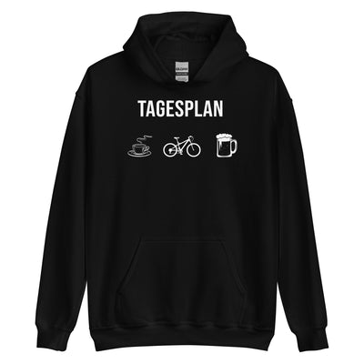 Tagesplan Kaffee, Fahrrad Und Bier - Unisex Hoodie fahrrad mountainbike Schwarz