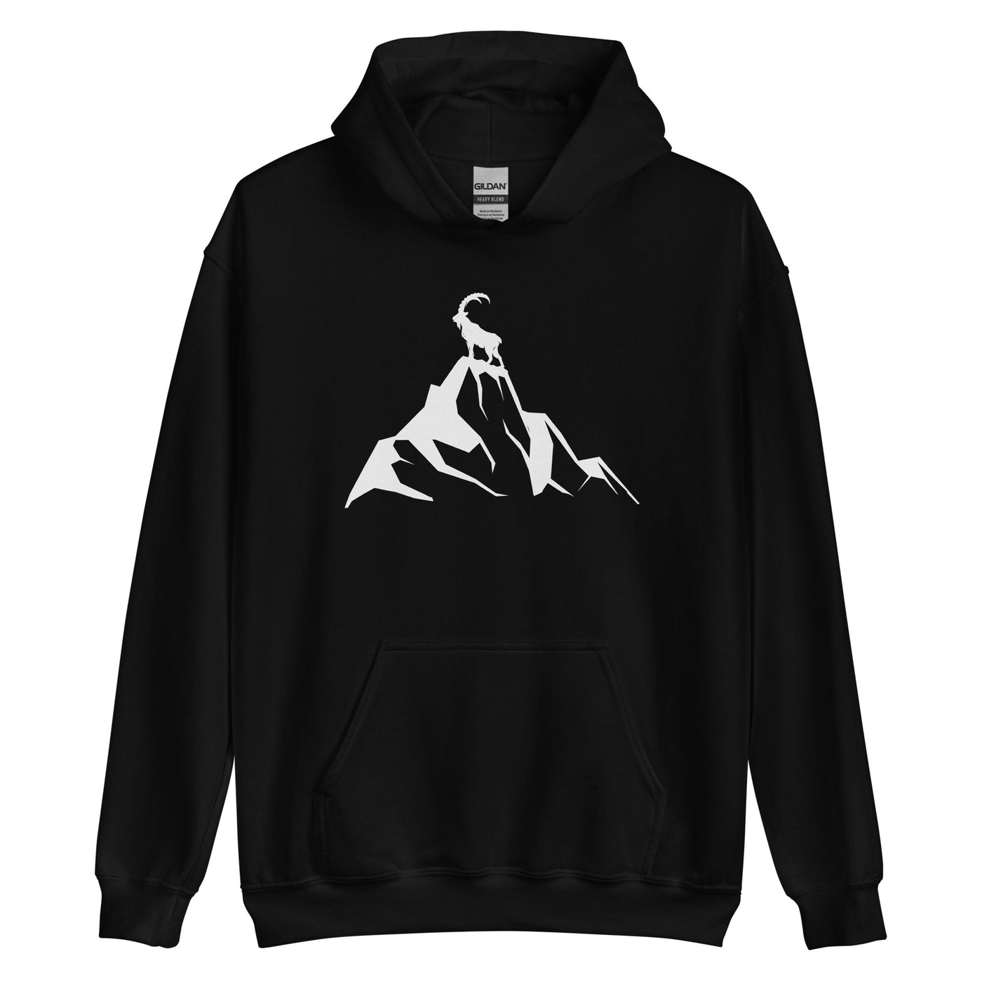 Steinbock Am Berg - Unisex Hoodie berge wandern Schwarz