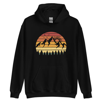 Berge Vintage - Unisex Hoodie berge Schwarz