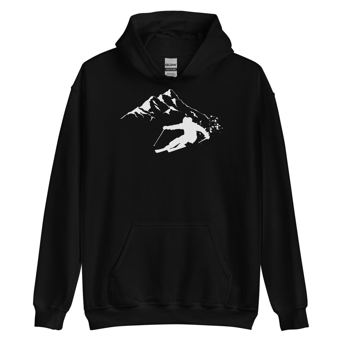 Tiefschnee Skier - Unisex Hoodie ski Schwarz