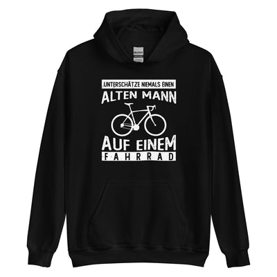 Alter Mann Auf Einem Fahrrad - Unisex Hoodie fahrrad Schwarz