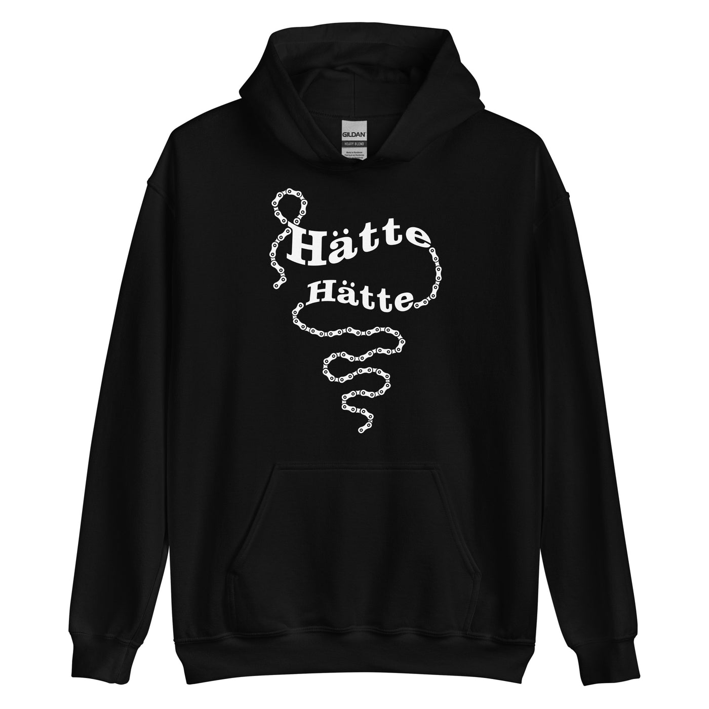 Hätte Hätte Fahrradkette - Unisex Hoodie fahrrad mountainbike Schwarz