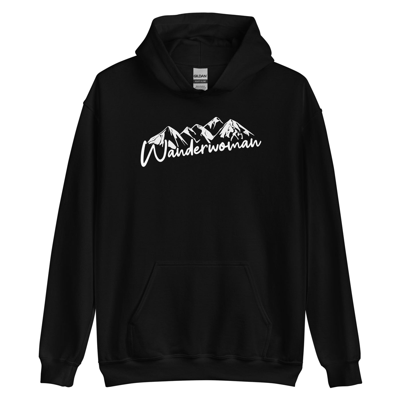 Wanderwoman - Unisex Hoodie berge wandern Schwarz