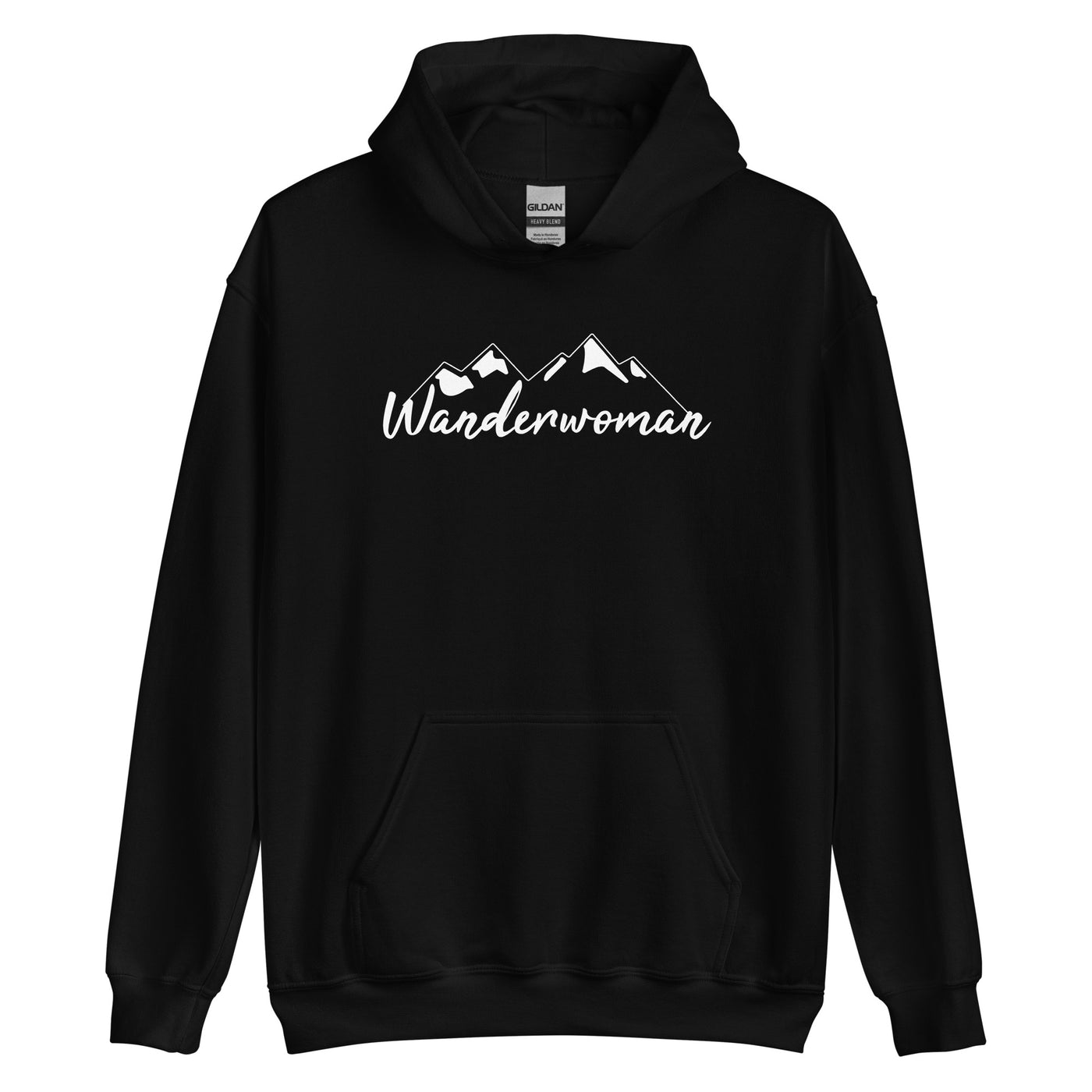 Wanderwoman. - Unisex Hoodie wandern Schwarz