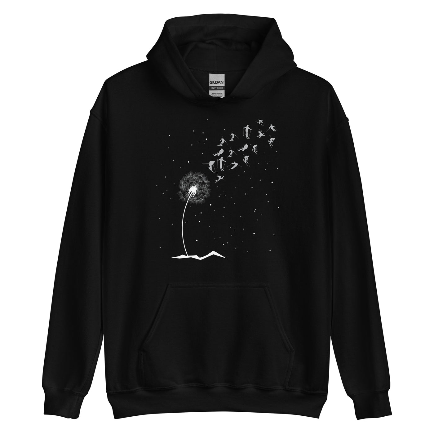 Ski Pusteblume - Unisex Hoodie ski Schwarz