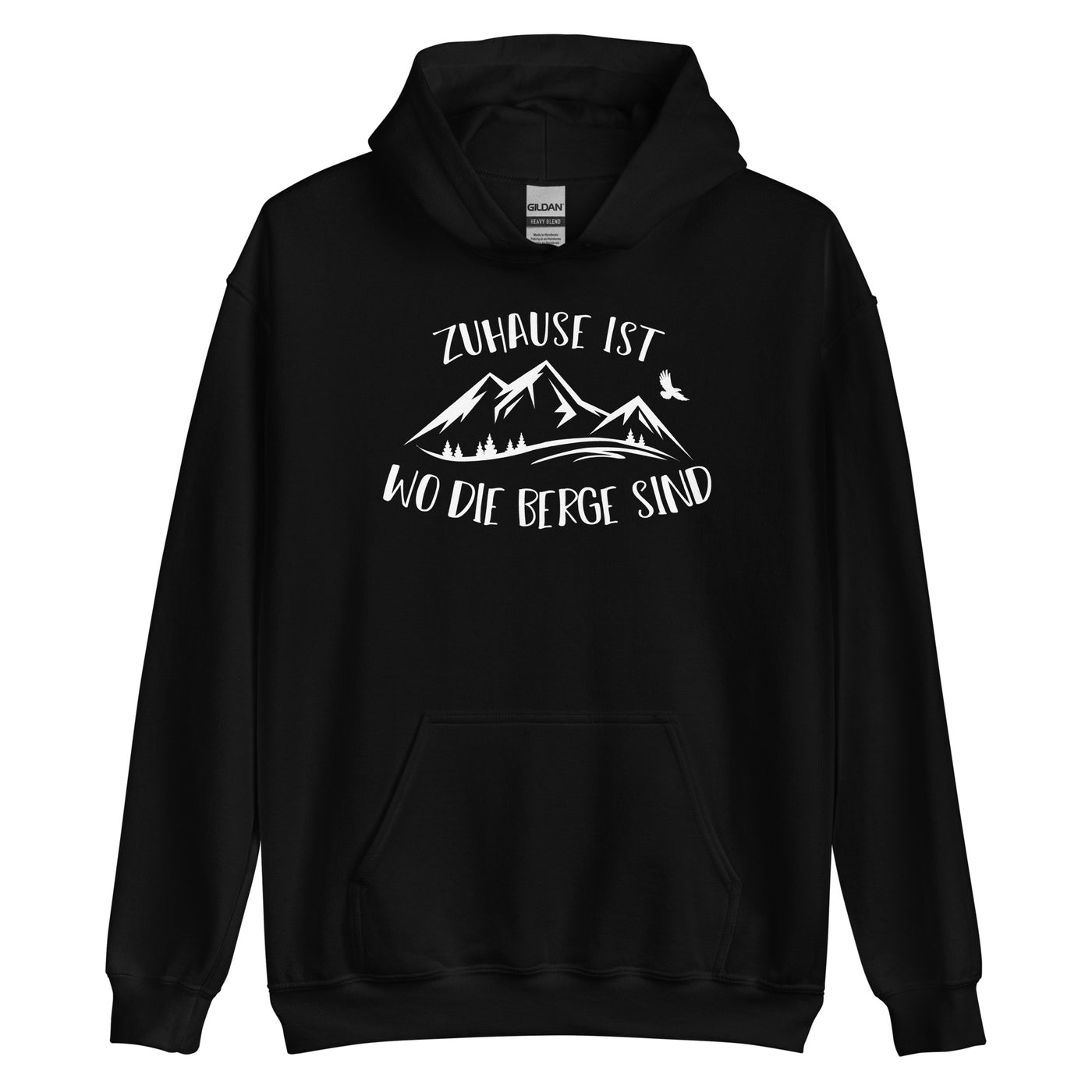 Zuhause Ist Wo Die Berge Sind - Unisex Hoodie berge Schwarz