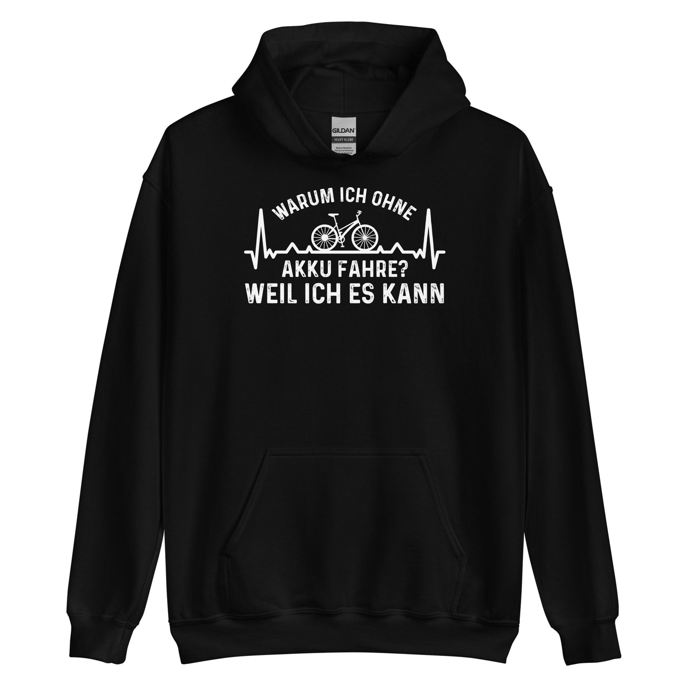 Warum Ich Ohne Akku Fahre Weil Ich Es Kann 1 - Unisex Hoodie fahrrad Schwarz