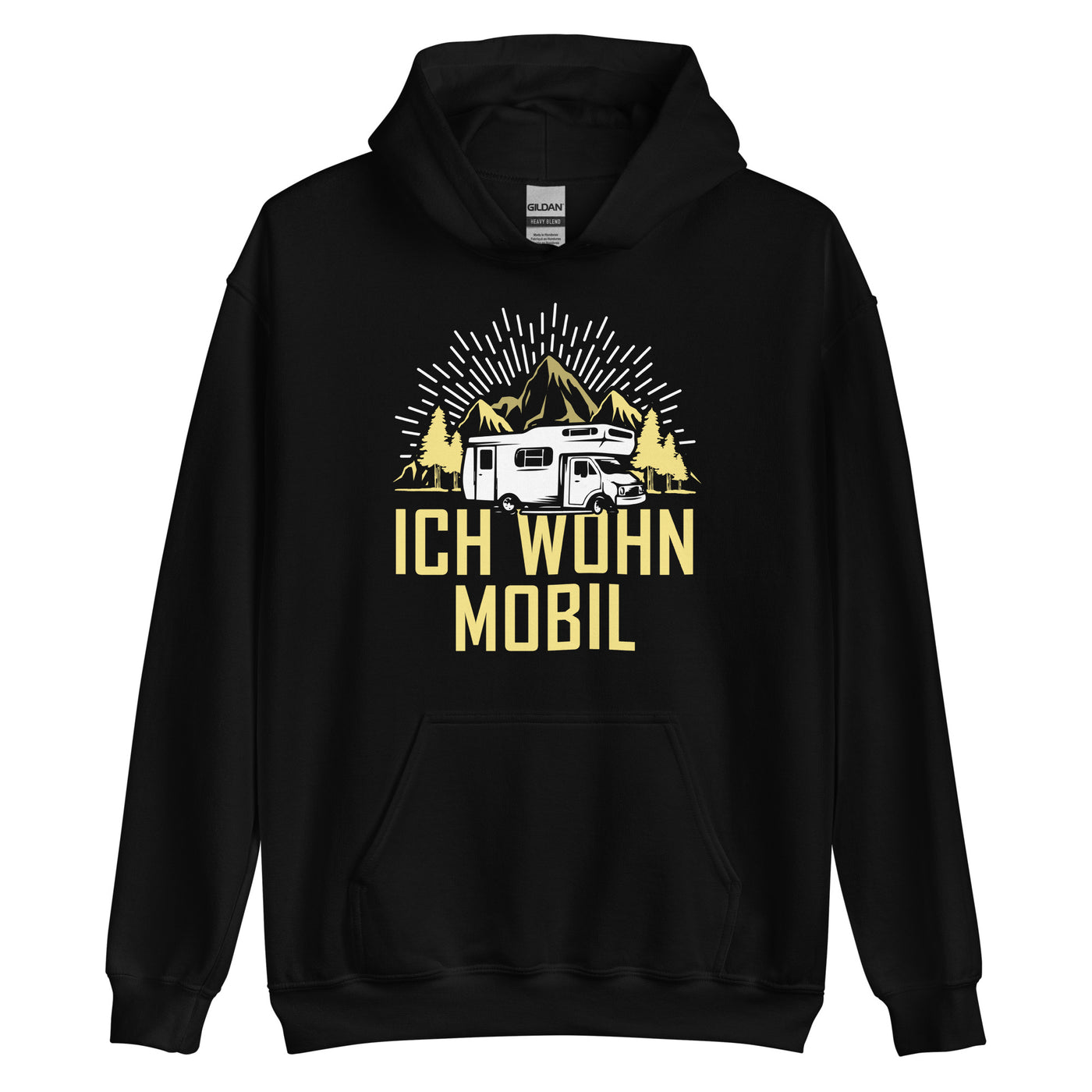 Ich wohn mobil - Unisex Hoodie camping xxx yyy zzz Black