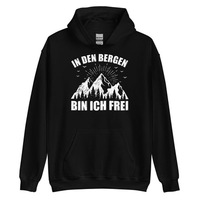 In Den Bergen Bin Ich Frei - Unisex Hoodie berge xxx yyy zzz Black