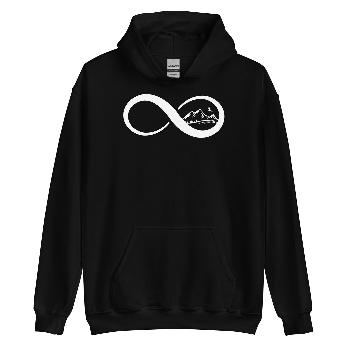 Infinity and Mountain - Unisex Hoodie berge xxx yyy zzz Black