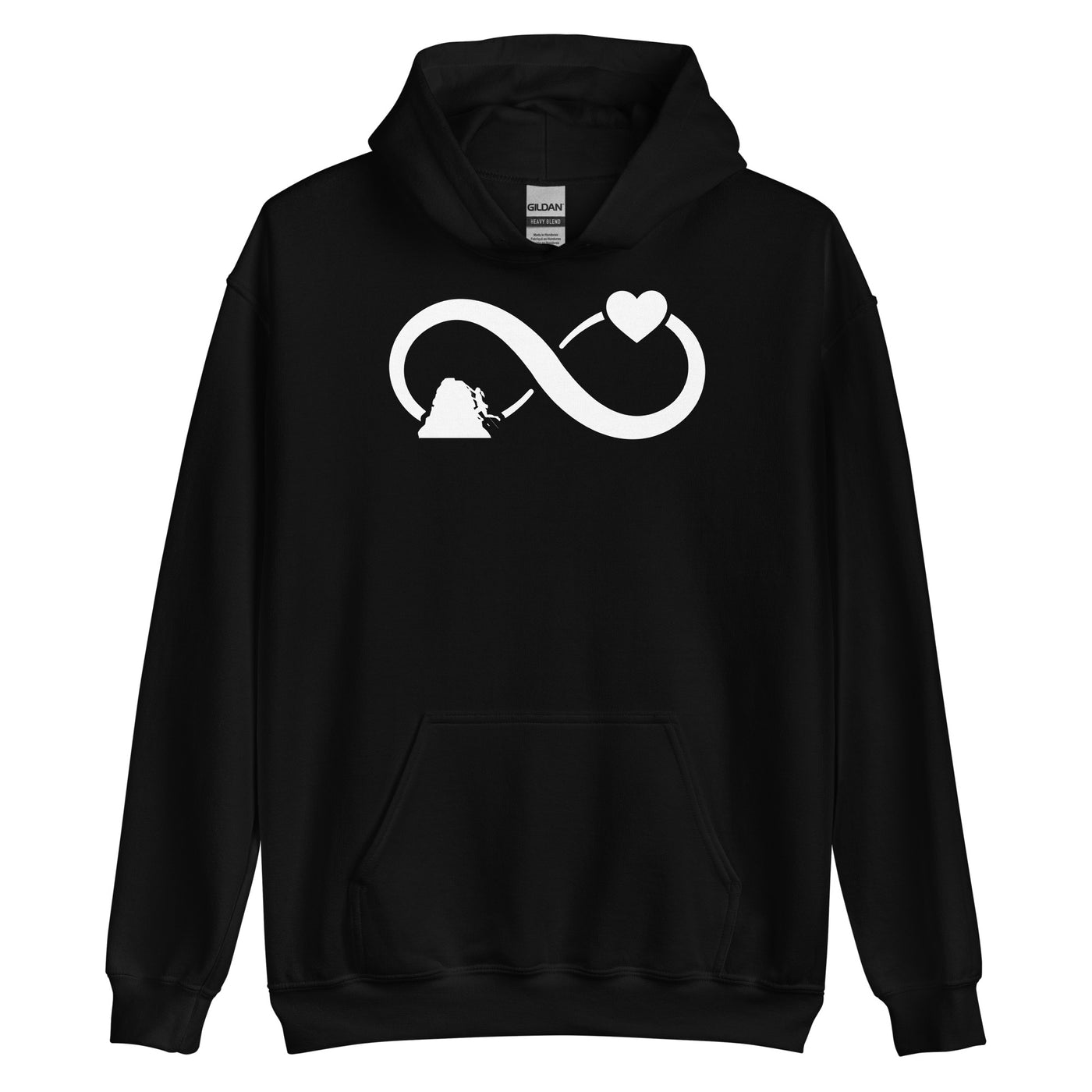 Infinity Heart and Climbing 1 - Unisex Hoodie klettern xxx yyy zzz Black