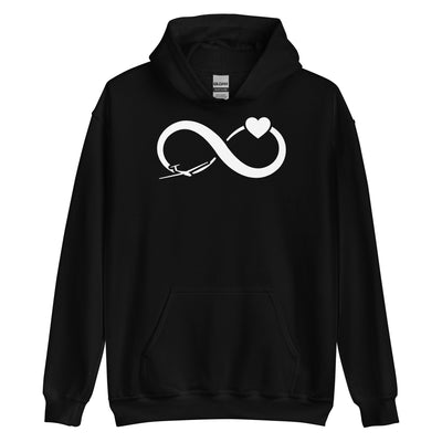 Infinity Heart and Sailplane - Unisex Hoodie berge xxx yyy zzz Black