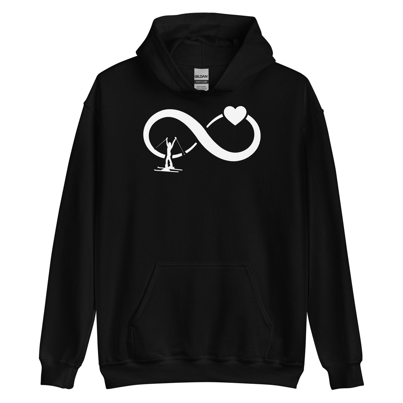 Infinity Heart and Skiing 1 - Unisex Hoodie klettern ski xxx yyy zzz Black