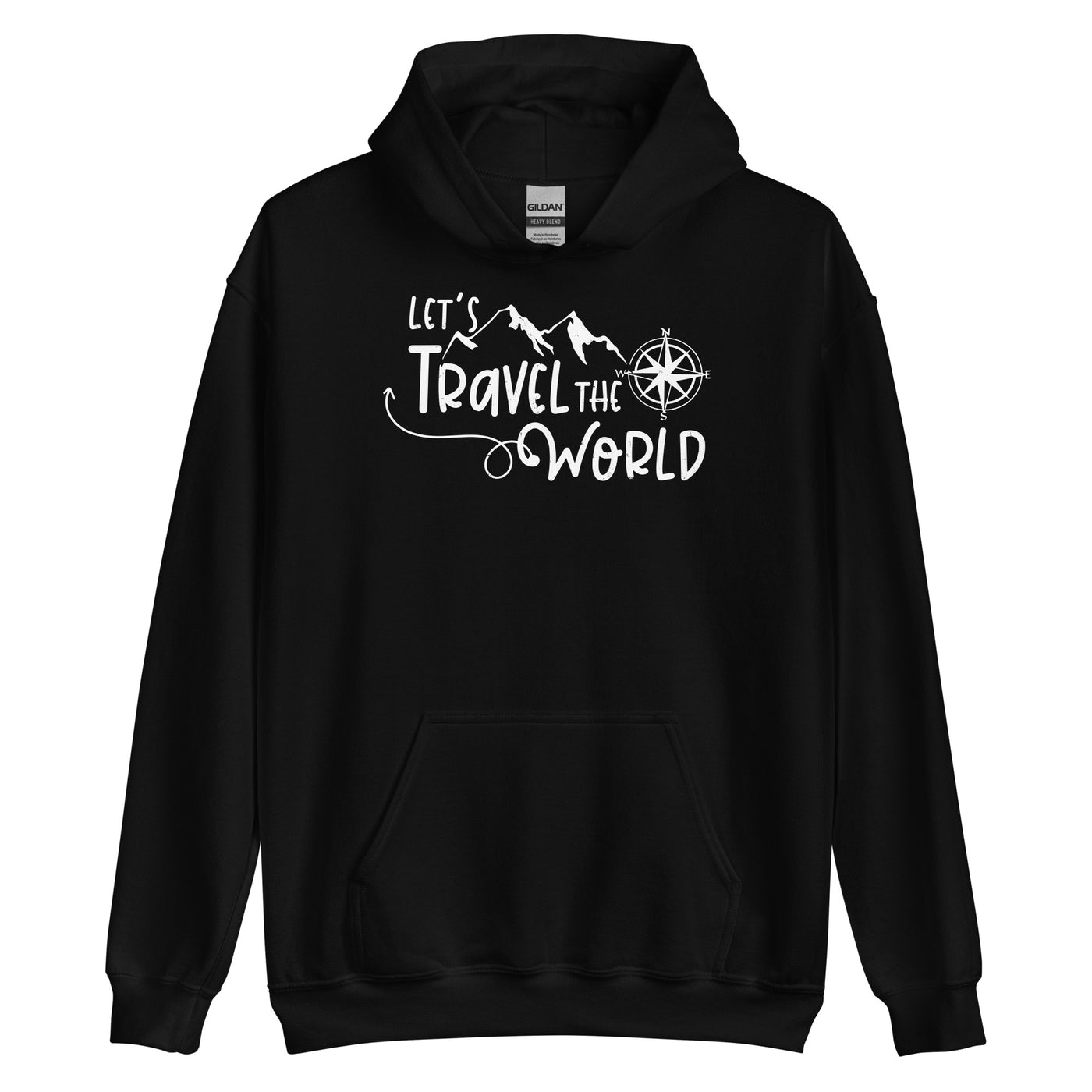 Lets travel the world - Unisex Hoodie camping wandern xxx yyy zzz Black