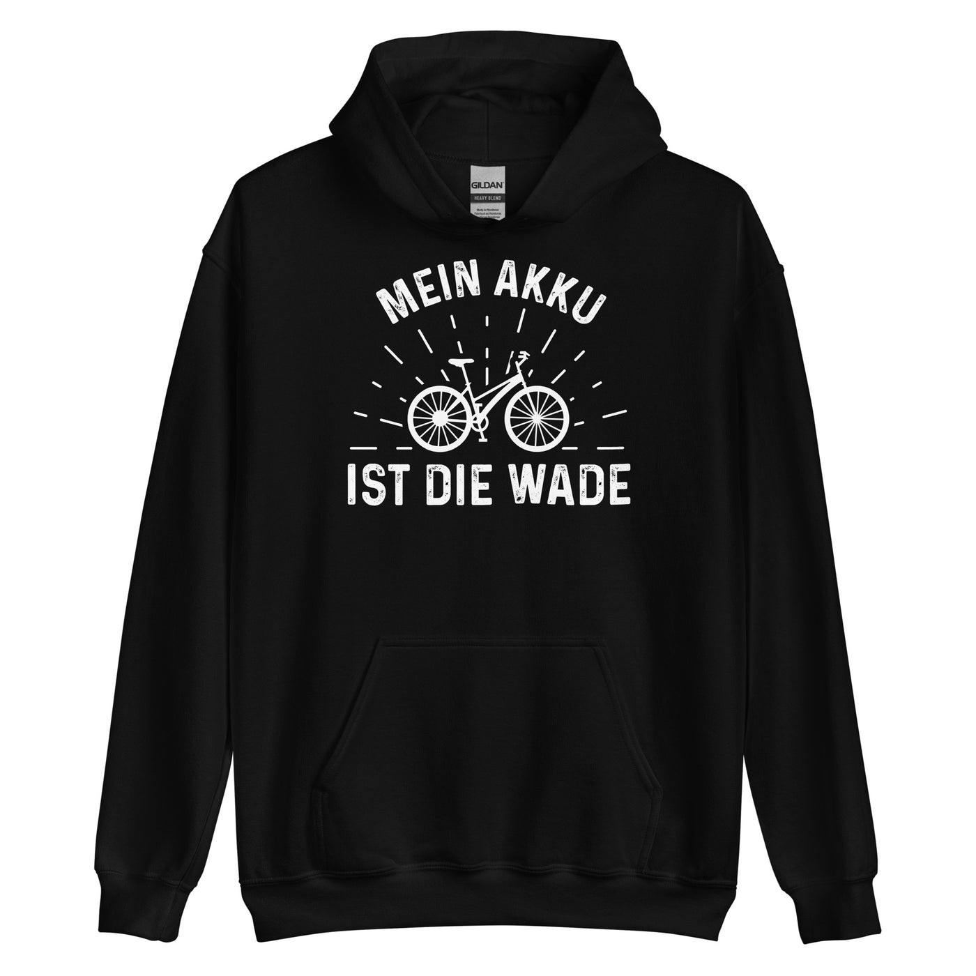 Mein Akku Ist Die Wade - Unisex Hoodie fahrrad xxx yyy zzz Black