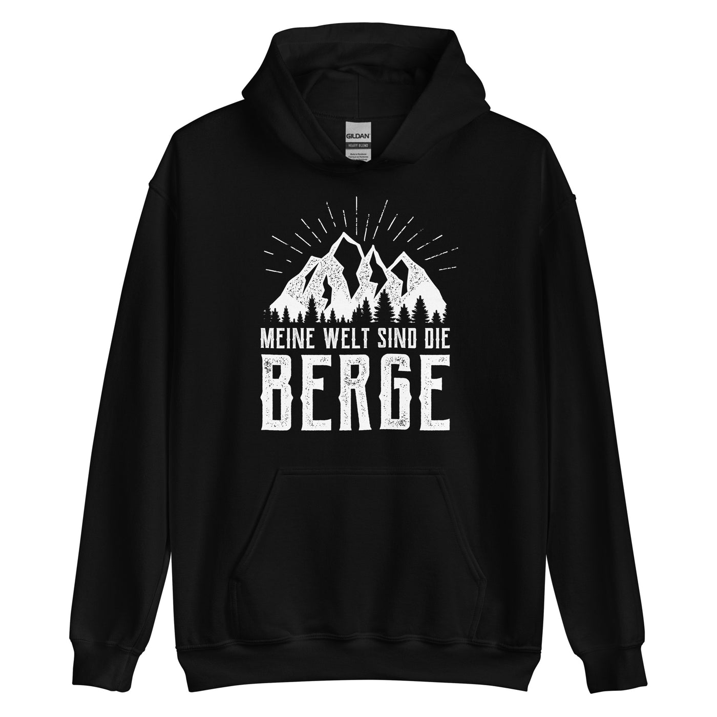 Meine Welt sind die Berge - Unisex Hoodie berge xxx yyy zzz Black