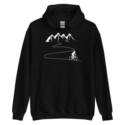 Berge - Kurve Linie - Radfahren - Unisex Hoodie fahrrad xxx yyy zzz Black