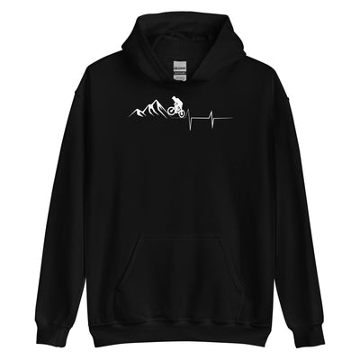 Berge - Herzschlag - Radfahren - Unisex Hoodie fahrrad xxx yyy zzz Black