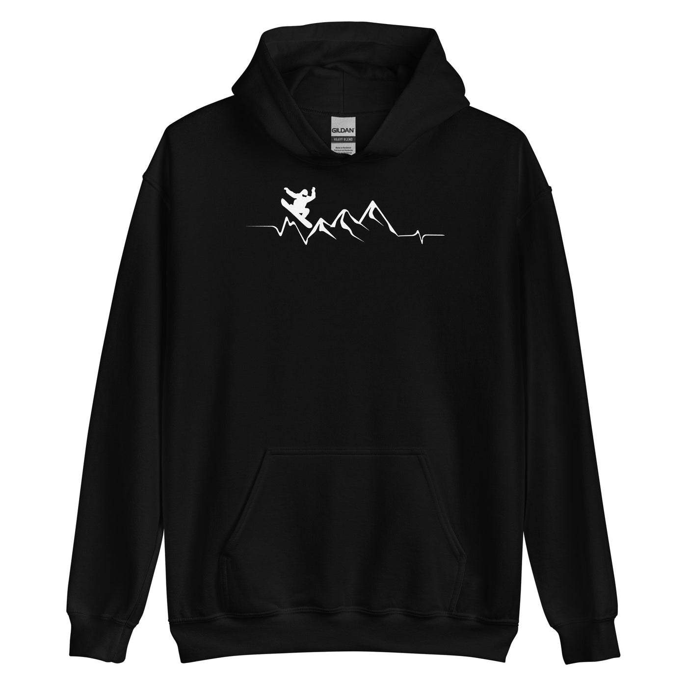 Berge - Herzschlag - Snowboarding - Unisex Hoodie snowboarden xxx yyy zzz Black