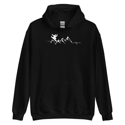 Berge - Herzschlag - Snowboarding - Unisex Hoodie snowboarden xxx yyy zzz Black