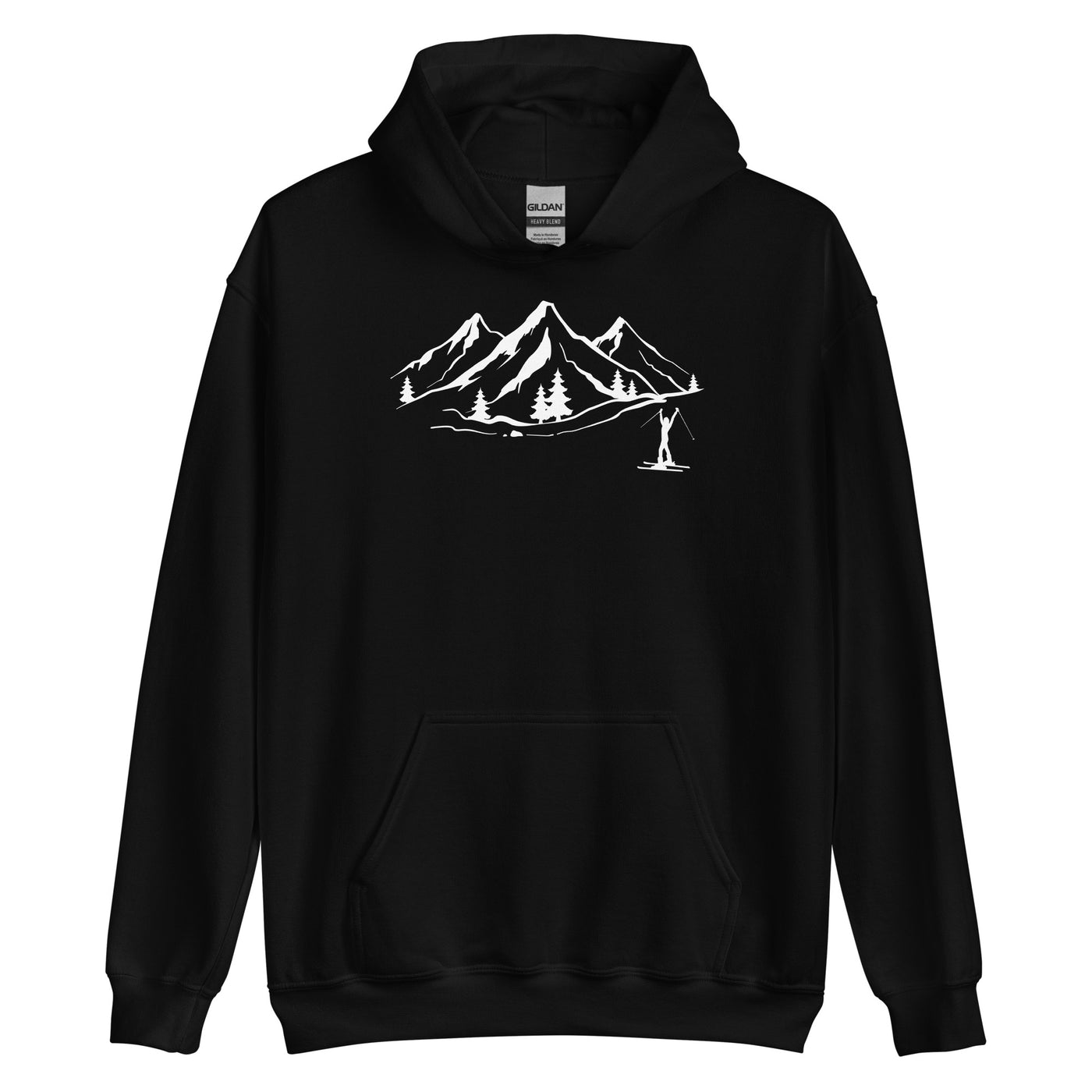 Berge 1 und Skifahren - Unisex Hoodie klettern ski xxx yyy zzz Black