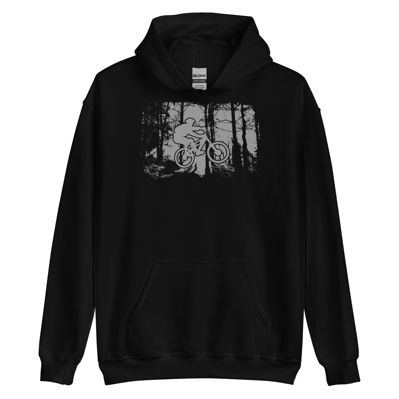 Mountainbiken im Wald - (M) - Unisex Hoodie xxx yyy zzz Black