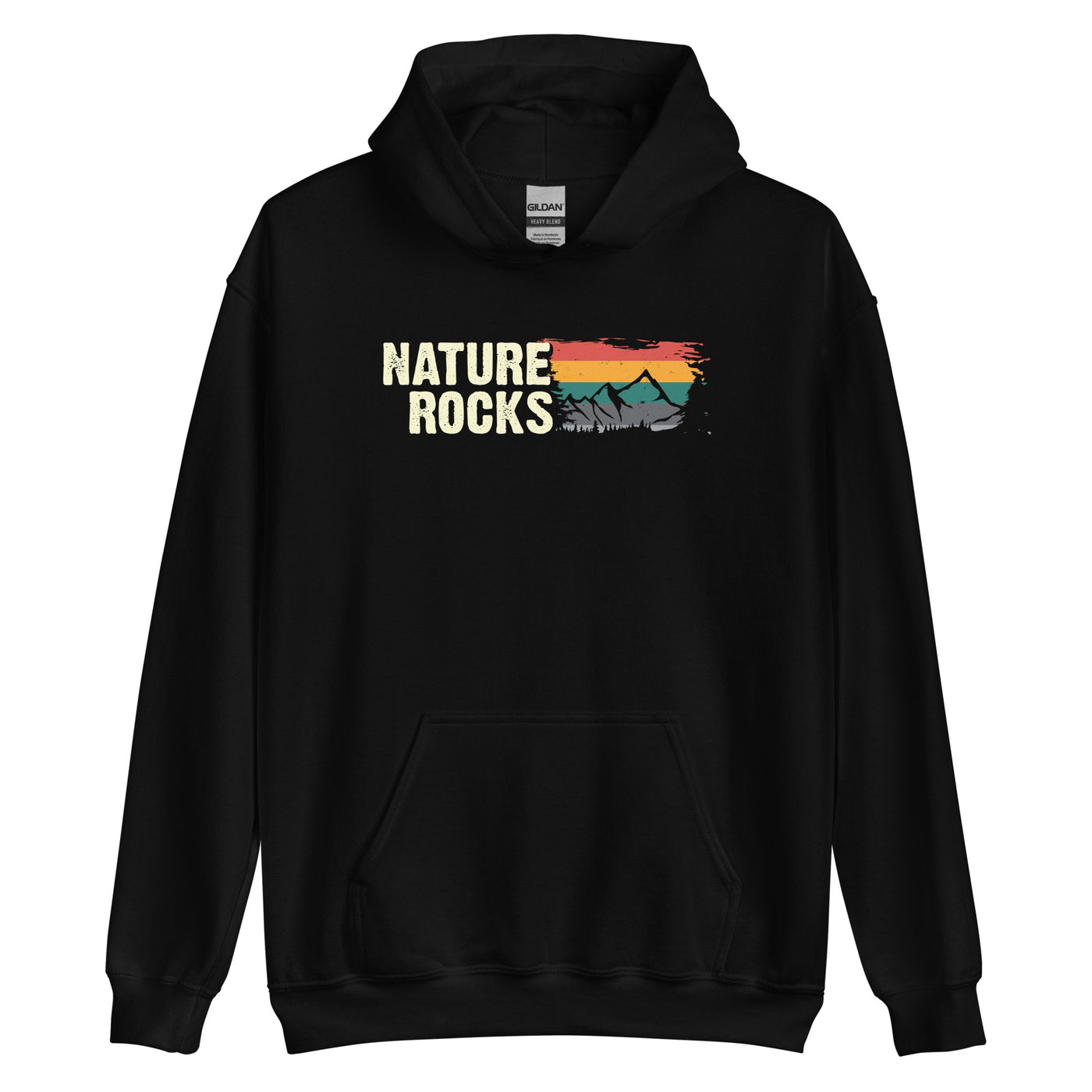 Nature Felsens - Unisex Hoodie berge camping wandern xxx yyy zzz Black