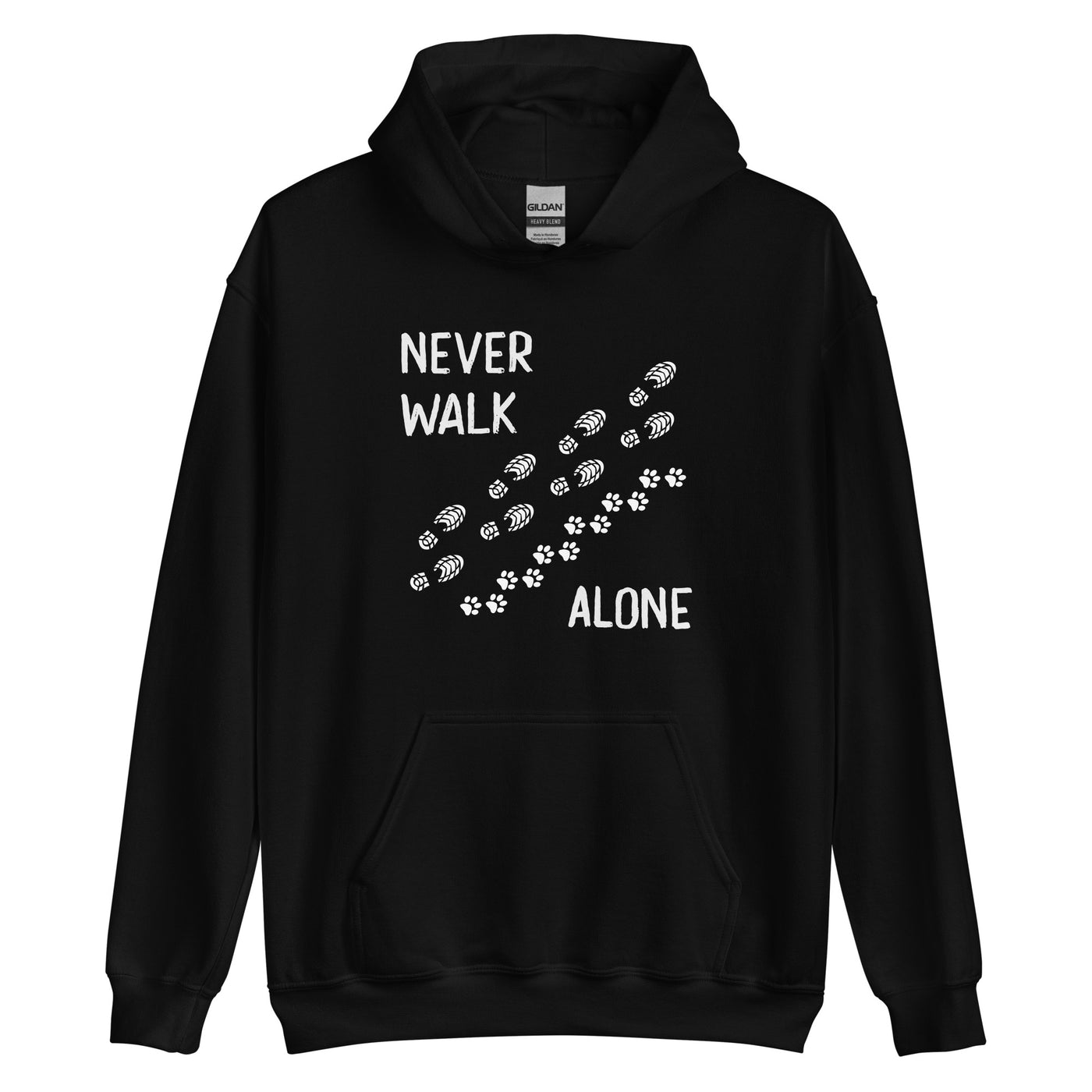 Never walk alone - Unisex Hoodie wandern xxx yyy zzz Black