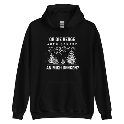 Ob die Berge auch gerade an mich denken - Unisex Hoodie berge xxx yyy zzz Black