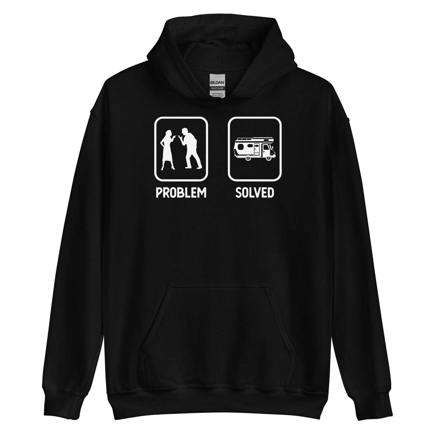 Problem Solved - Camping Van - Unisex Hoodie camping xxx yyy zzz Black