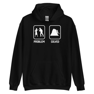 Problem Solved - Frau Klettern - Unisex Hoodie klettern xxx yyy zzz Black