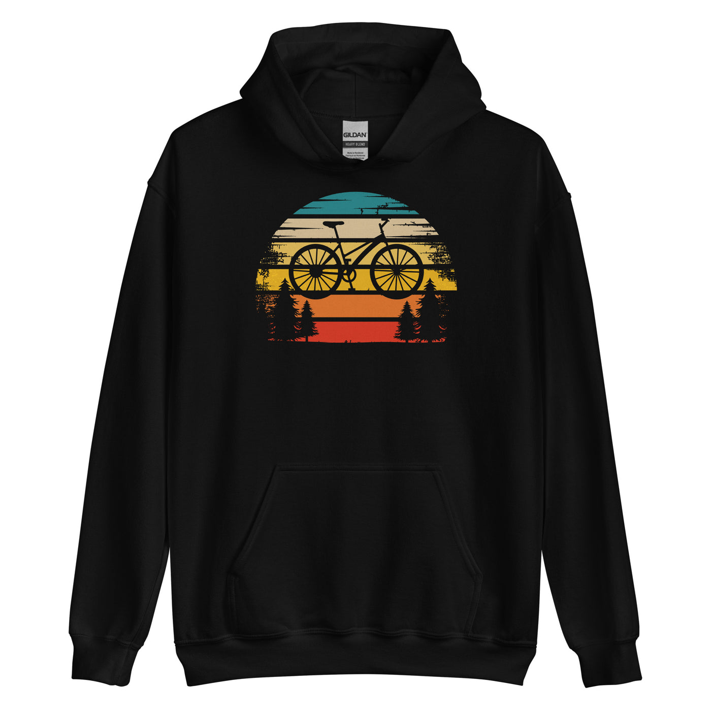 Retro Sonne und Fahrrad - Unisex Hoodie fahrrad xxx yyy zzz Black